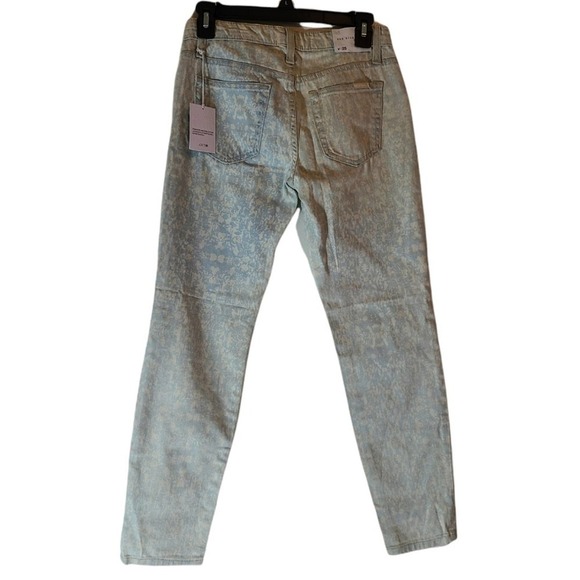 Joe's Jeans The High Water Ankle Mid Rise Blue White Jeans 25W NWT - Picture 2 of 7